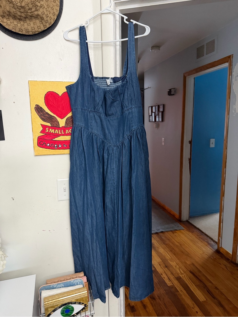 H&M Blue Denim Maxi Dress